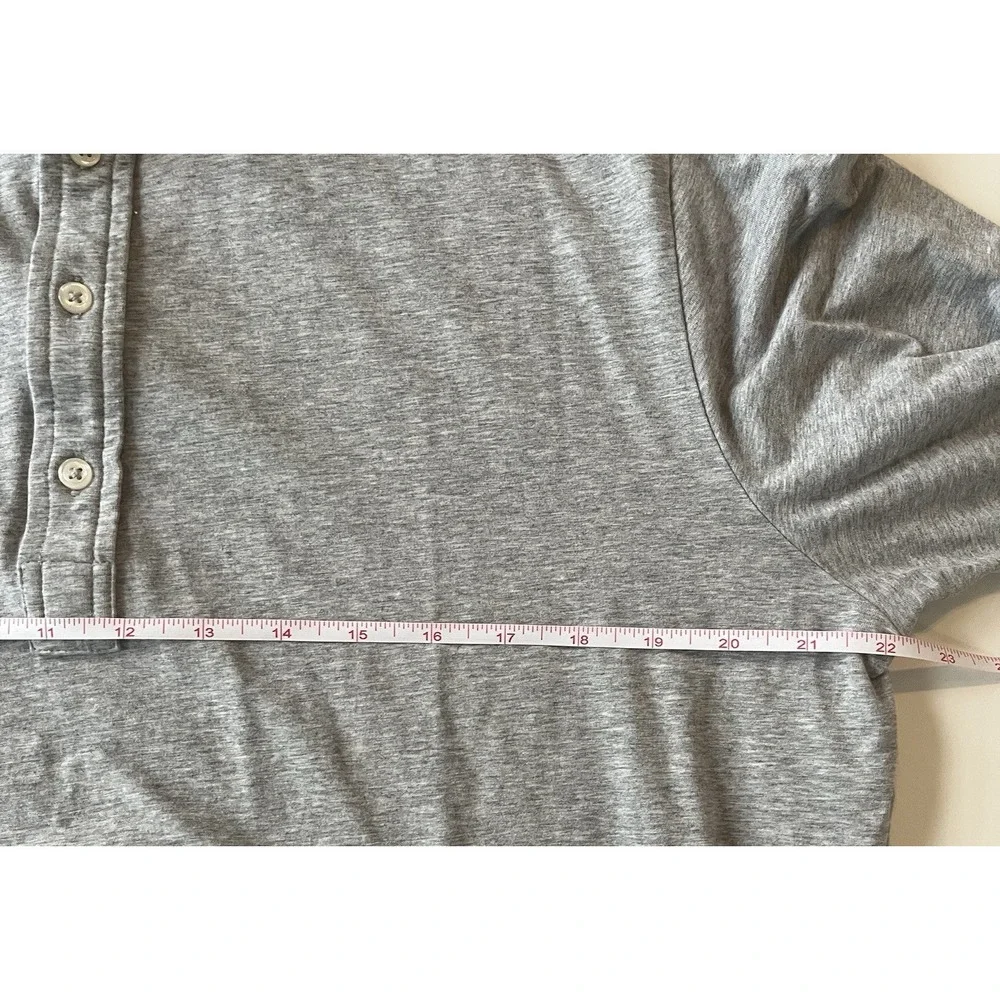 Polo Ralph Lauren Performance Men's Size L‎ 180 Gray Long Sleeve Polo 92% Cotton